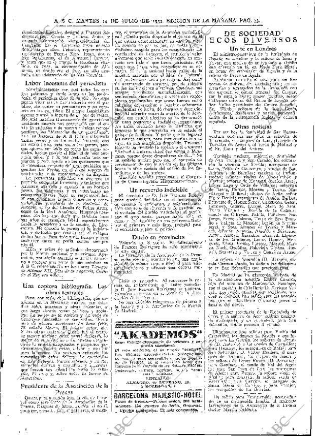 ABC MADRID 14-07-1931 página 33