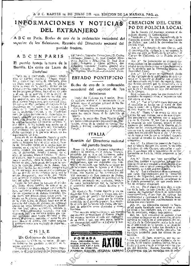 ABC MADRID 14-07-1931 página 49