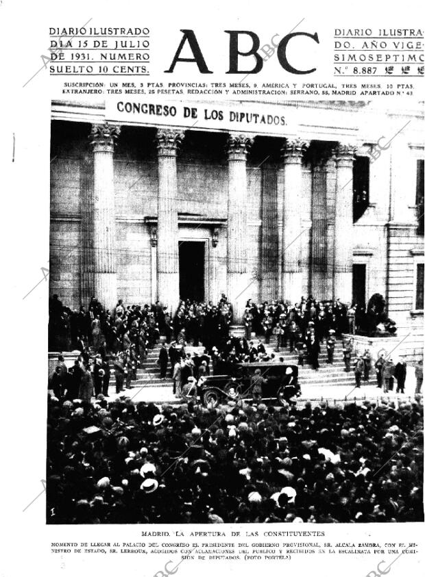 ABC MADRID 15-07-1931 página 1