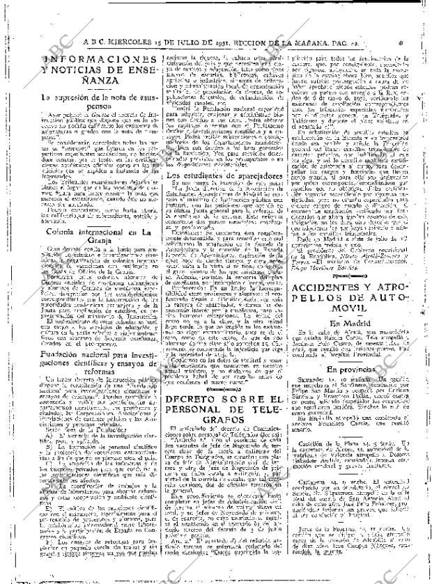 ABC MADRID 15-07-1931 página 22