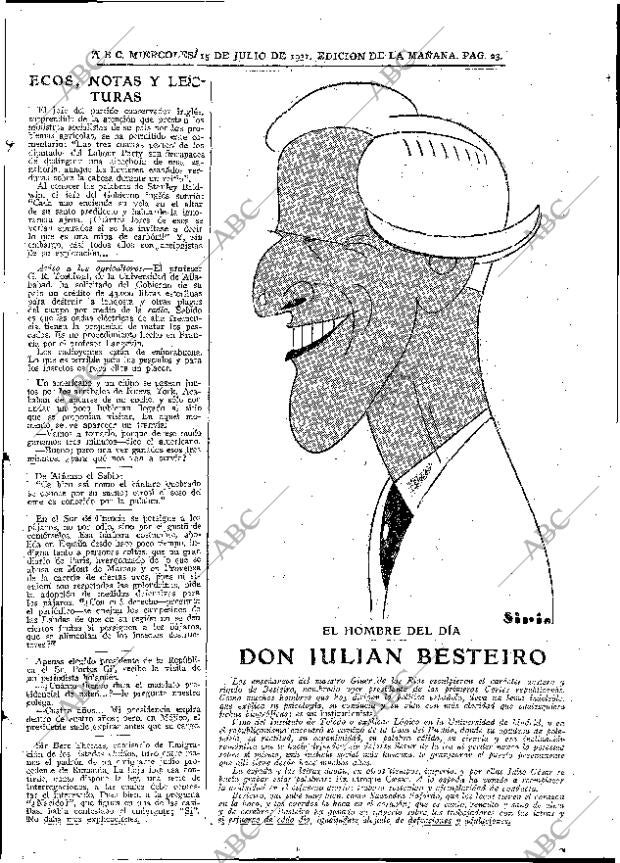 ABC MADRID 15-07-1931 página 23