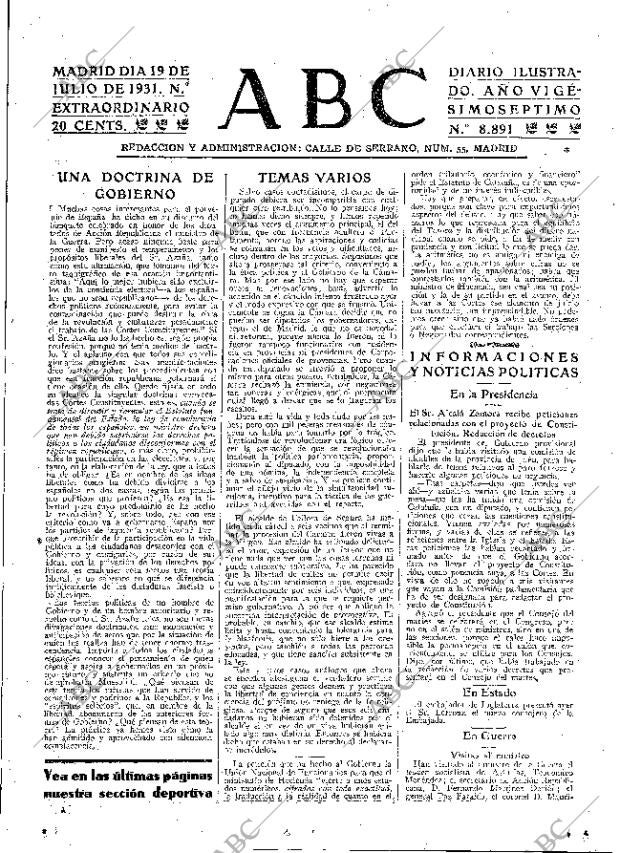 ABC MADRID 19-07-1931 página 25