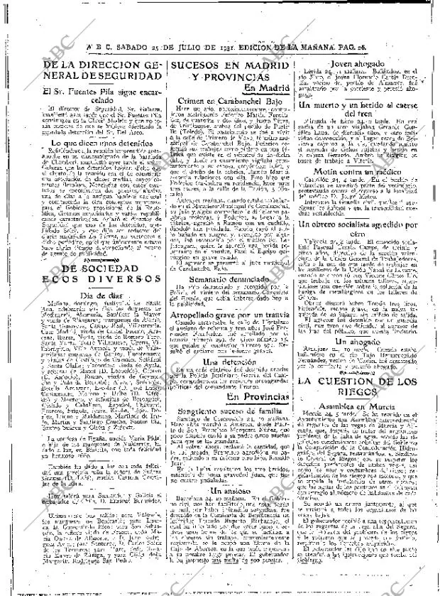 ABC MADRID 25-07-1931 página 26