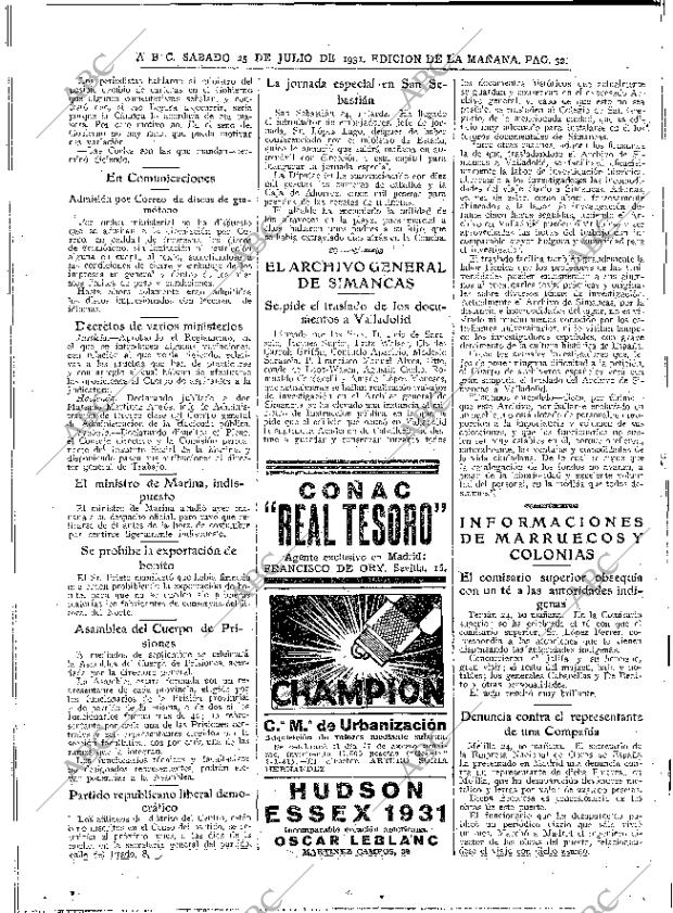 ABC MADRID 25-07-1931 página 32