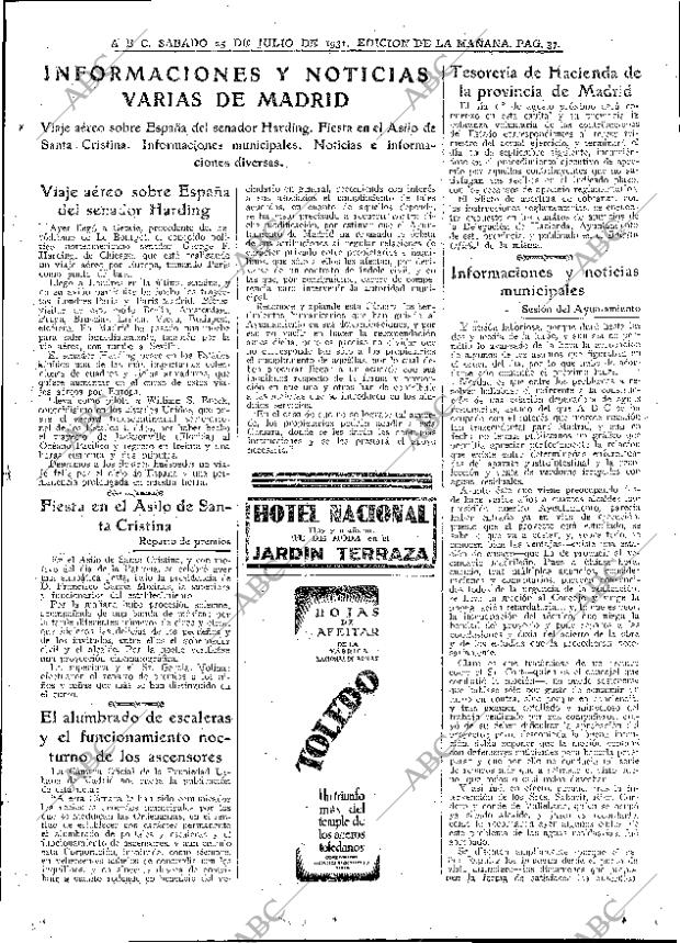 ABC MADRID 25-07-1931 página 37