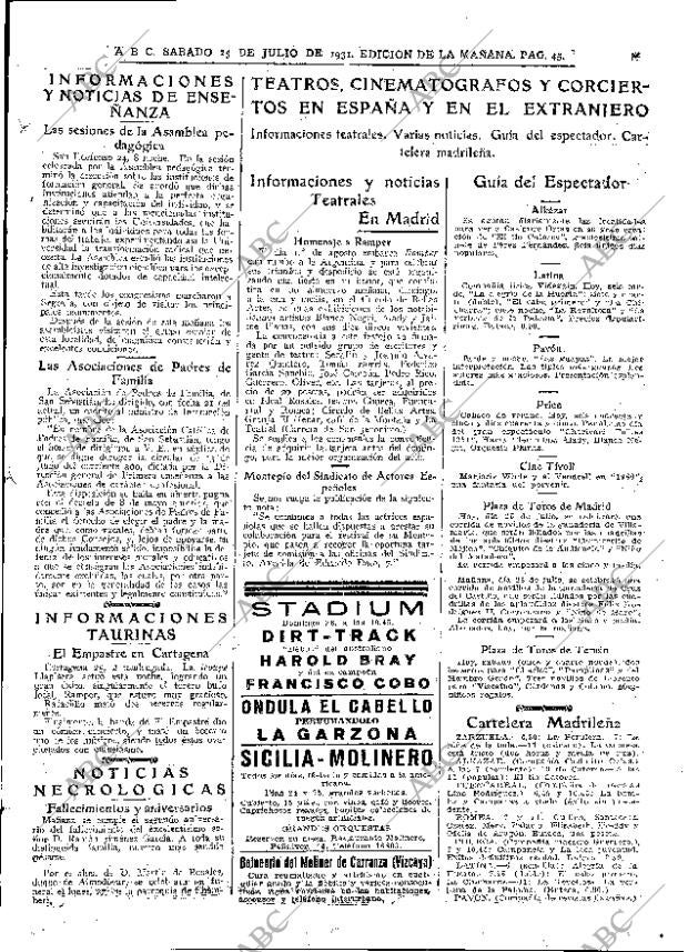 ABC MADRID 25-07-1931 página 45