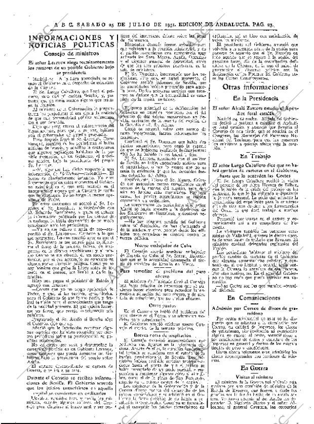 ABC SEVILLA 25-07-1931 página 23