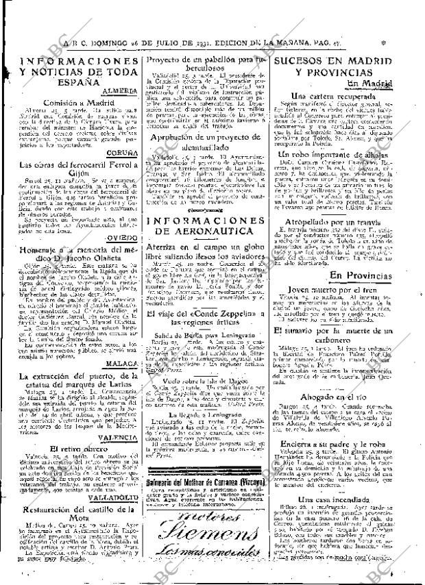 ABC MADRID 26-07-1931 página 25