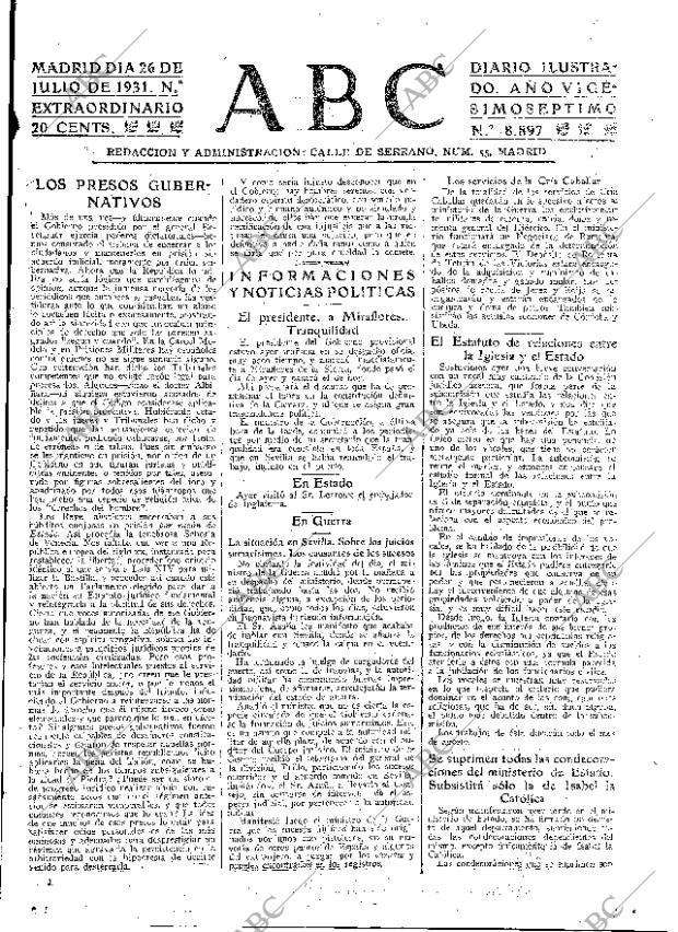 ABC MADRID 26-07-1931 página 3