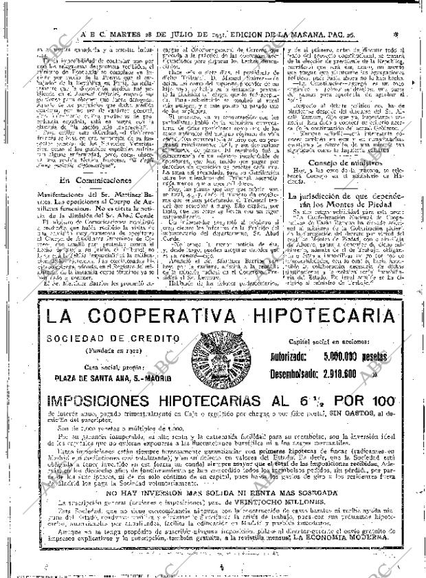 ABC MADRID 28-07-1931 página 26