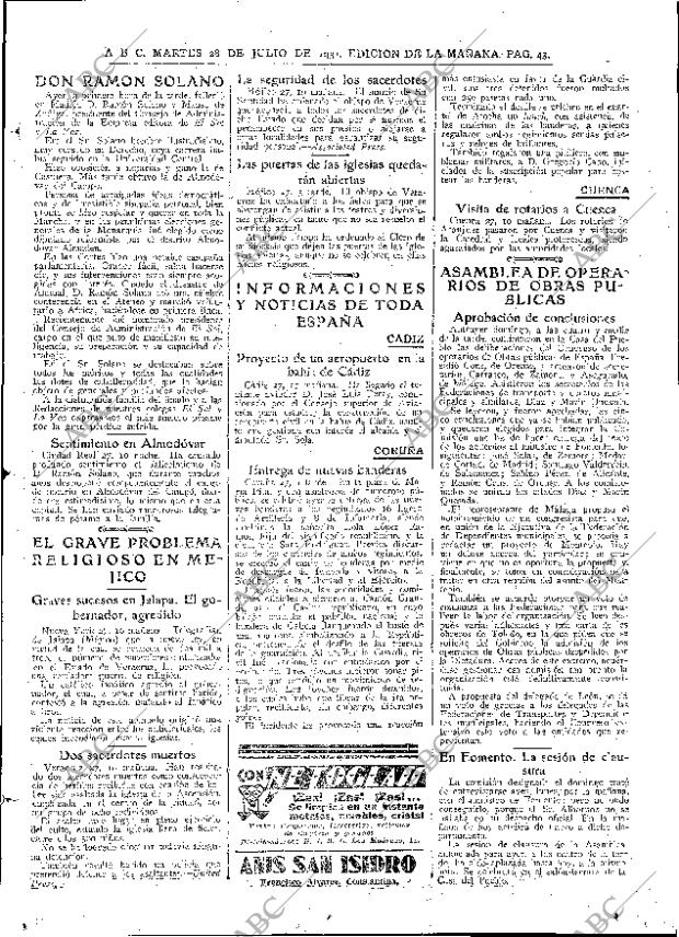 ABC MADRID 28-07-1931 página 43