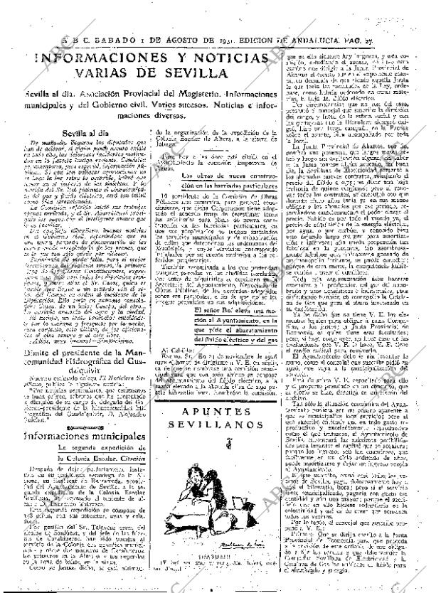 ABC SEVILLA 01-08-1931 página 27