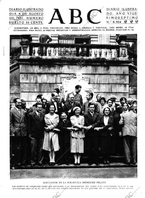 ABC MADRID 04-08-1931 página 1