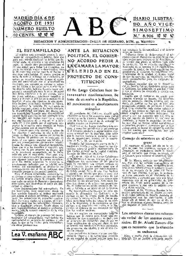 ABC MADRID 06-08-1931 página 17