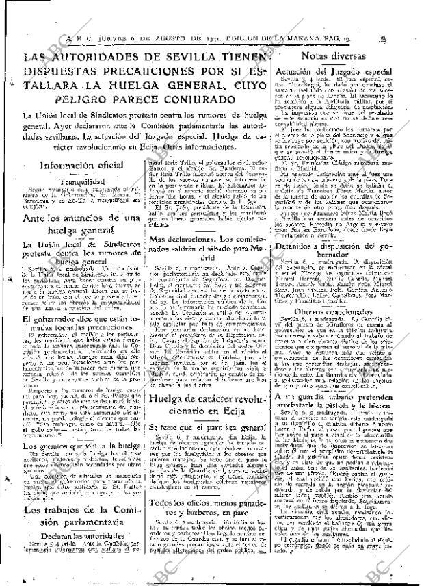 ABC MADRID 06-08-1931 página 19