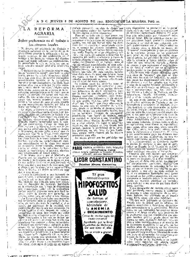 ABC MADRID 06-08-1931 página 20