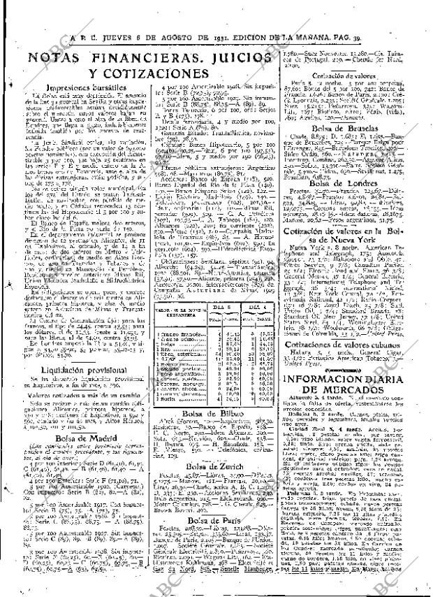 ABC MADRID 06-08-1931 página 39