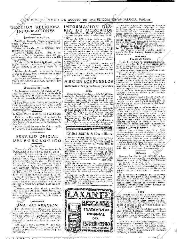 ABC SEVILLA 06-08-1931 página 34