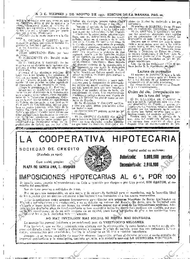 ABC MADRID 07-08-1931 página 22