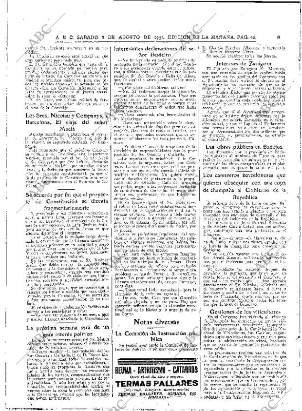 ABC MADRID 08-08-1931 página 22