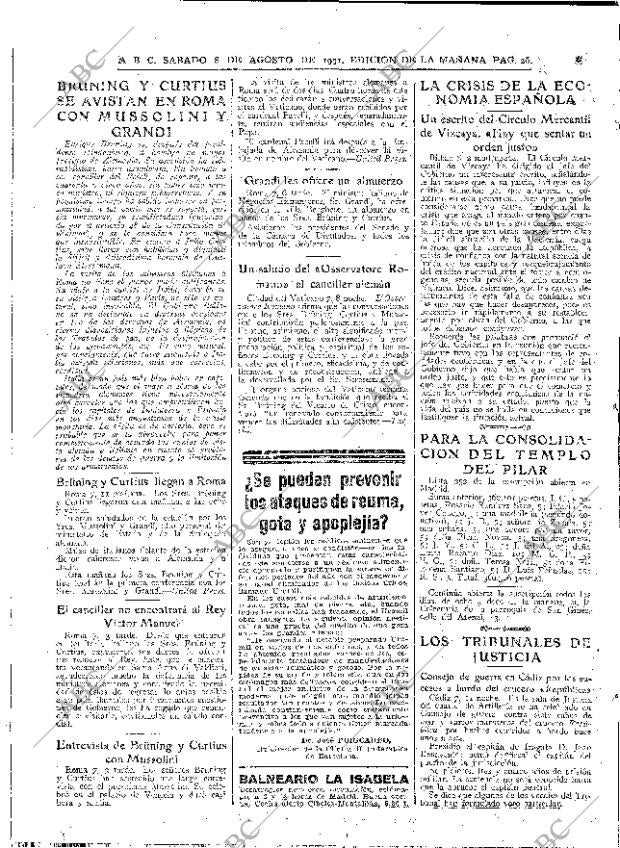 ABC MADRID 08-08-1931 página 26