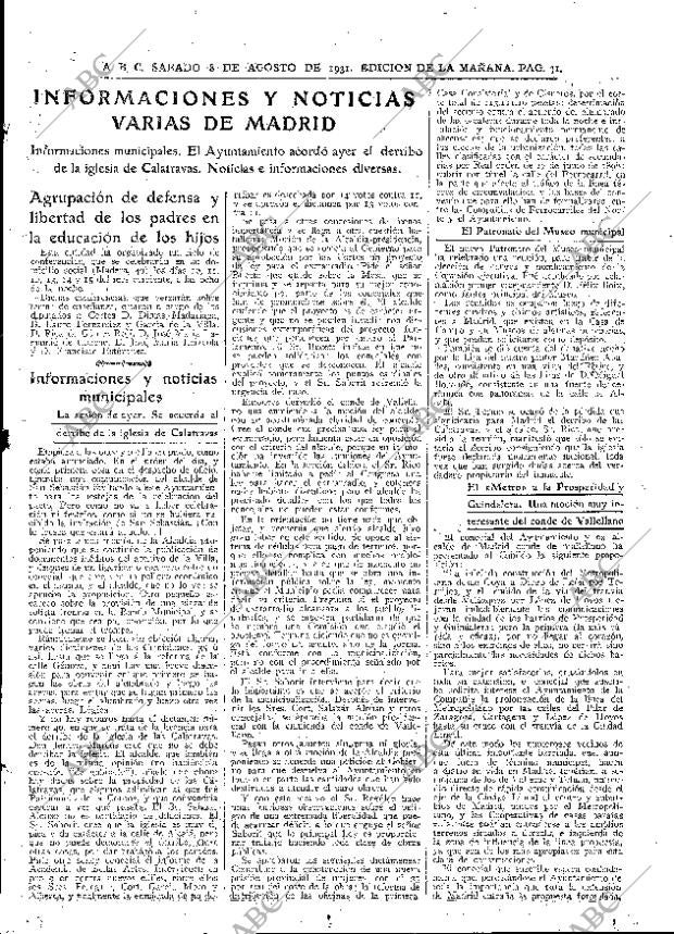 ABC MADRID 08-08-1931 página 31