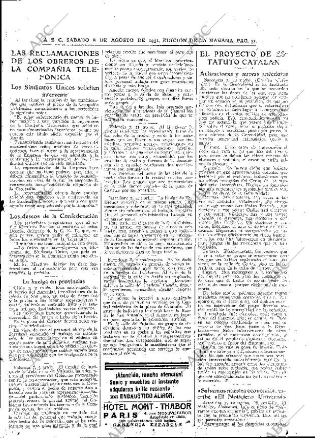 ABC MADRID 08-08-1931 página 33
