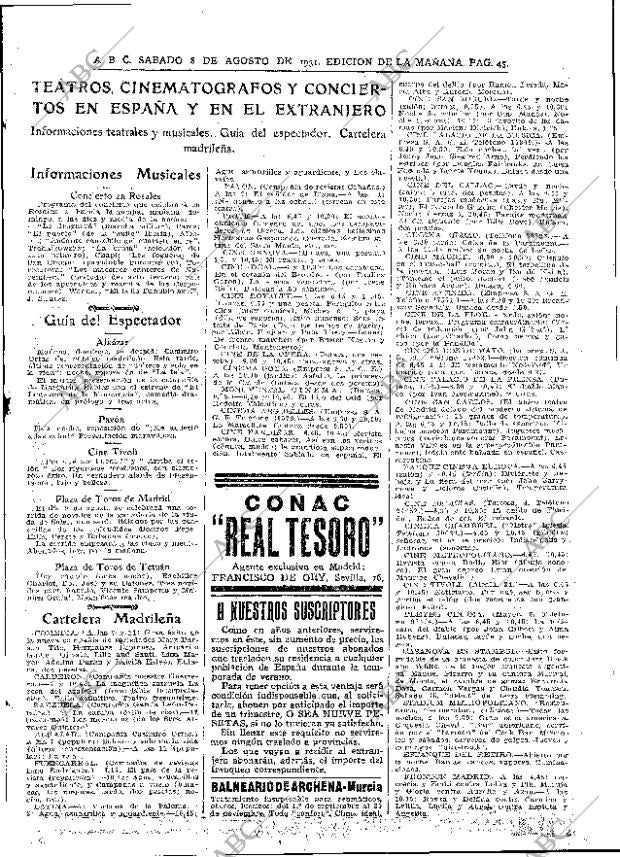ABC MADRID 08-08-1931 página 45