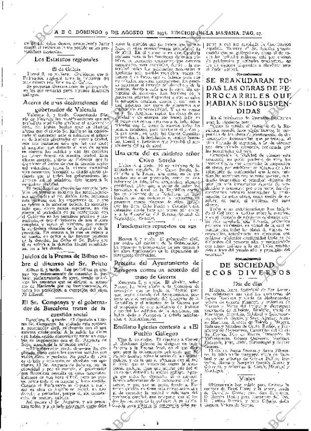 ABC MADRID 09-08-1931 página 27