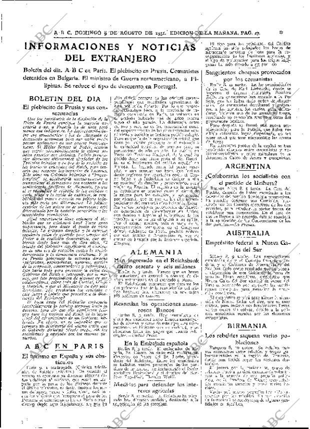 ABC MADRID 09-08-1931 página 47