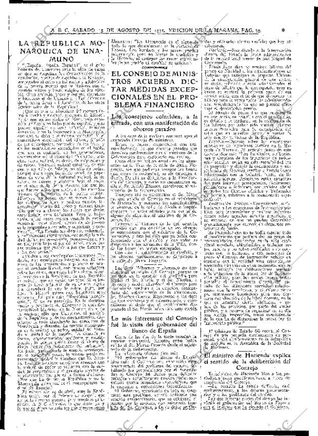 ABC MADRID 15-08-1931 página 19