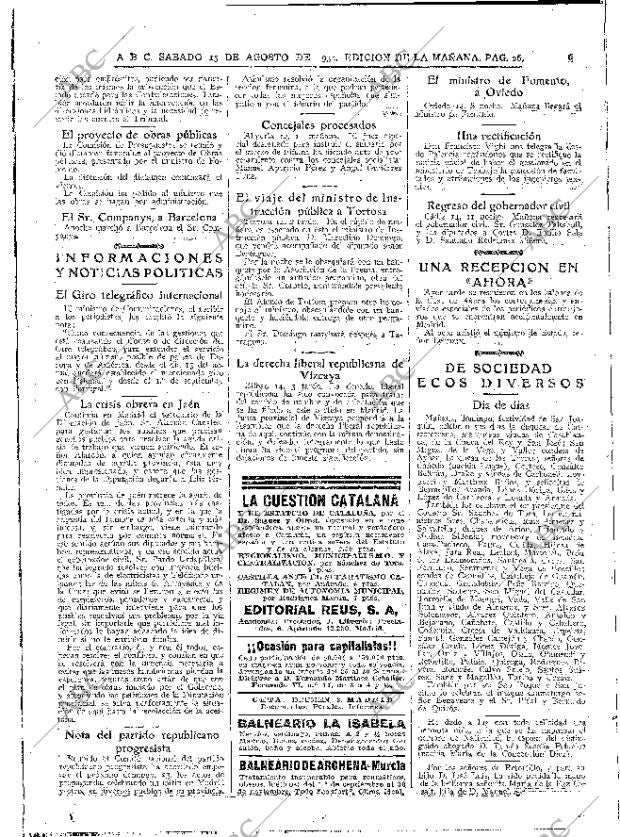 ABC MADRID 15-08-1931 página 26
