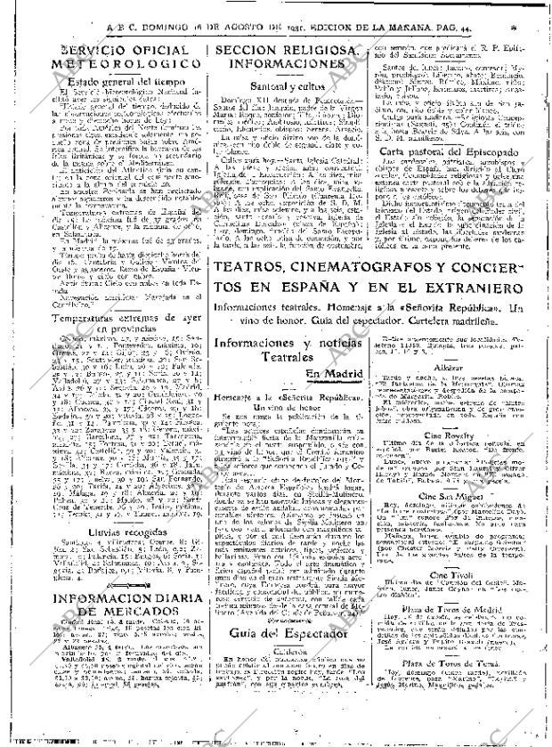 ABC MADRID 16-08-1931 página 22