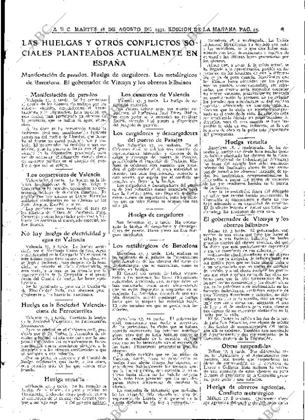 ABC MADRID 18-08-1931 página 25