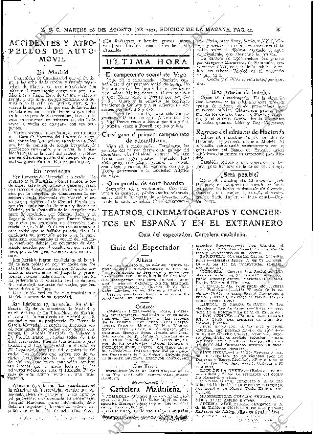 ABC MADRID 18-08-1931 página 41