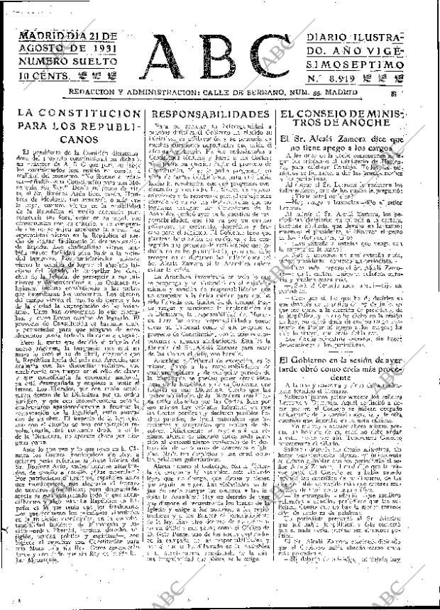 ABC MADRID 21-08-1931 página 19