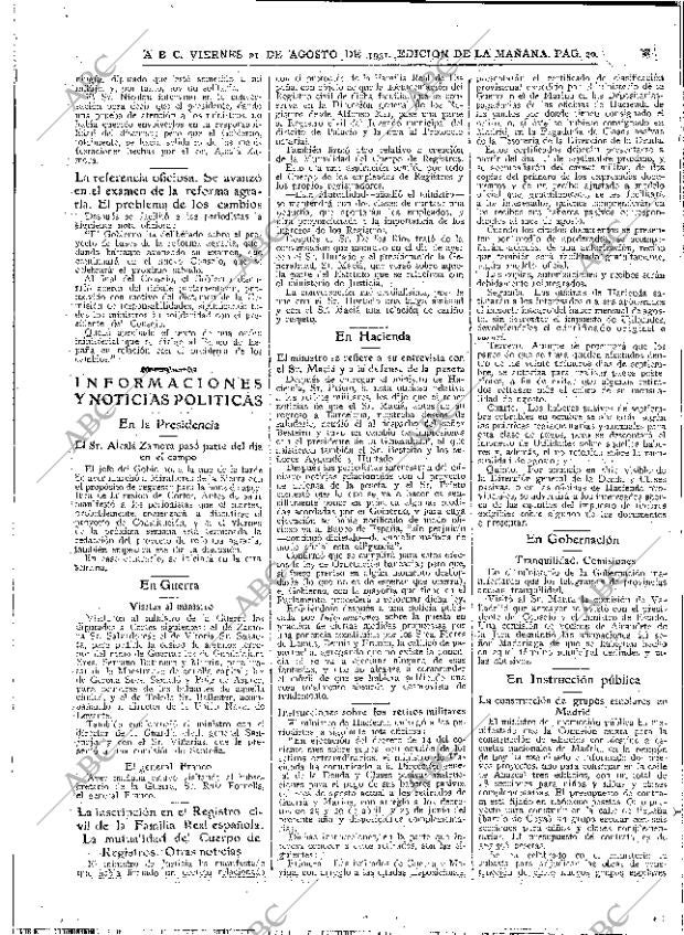 ABC MADRID 21-08-1931 página 20