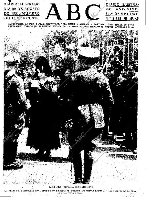 ABC SEVILLA 21-08-1931 página 1