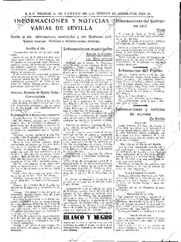 ABC SEVILLA 21-08-1931 página 27