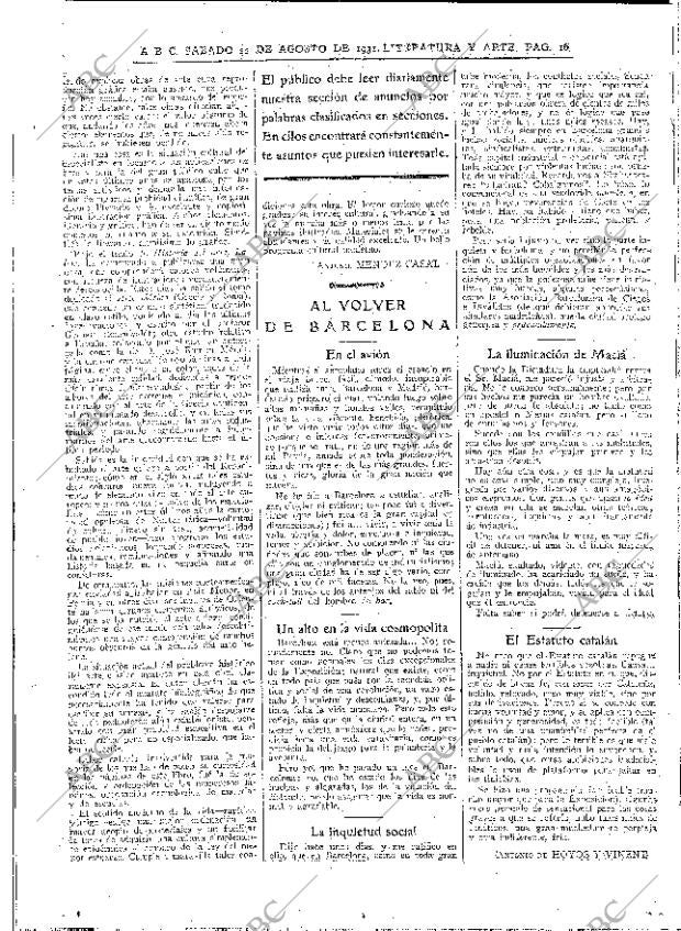 ABC MADRID 22-08-1931 página 16