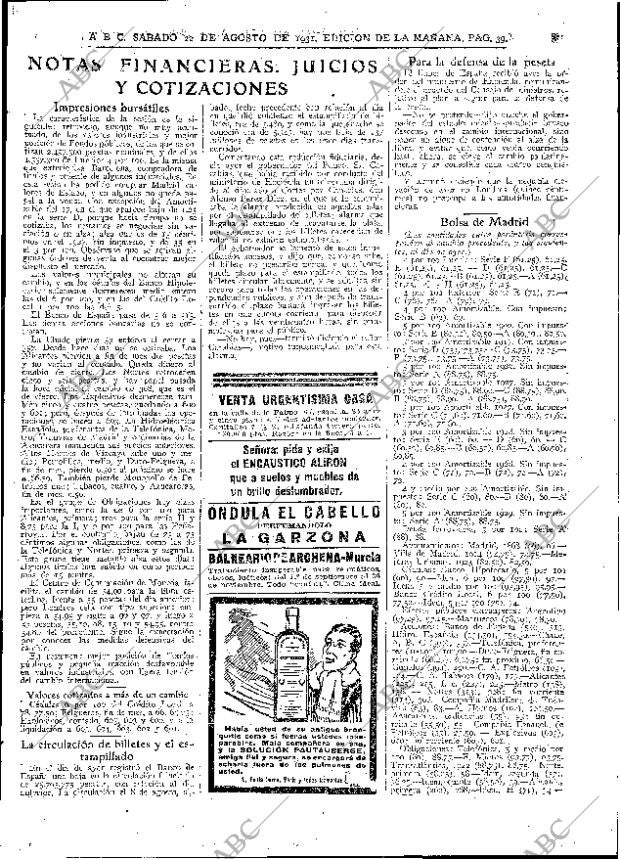 ABC MADRID 22-08-1931 página 39