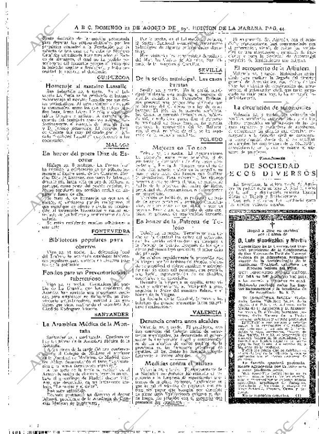 ABC MADRID 23-08-1931 página 22