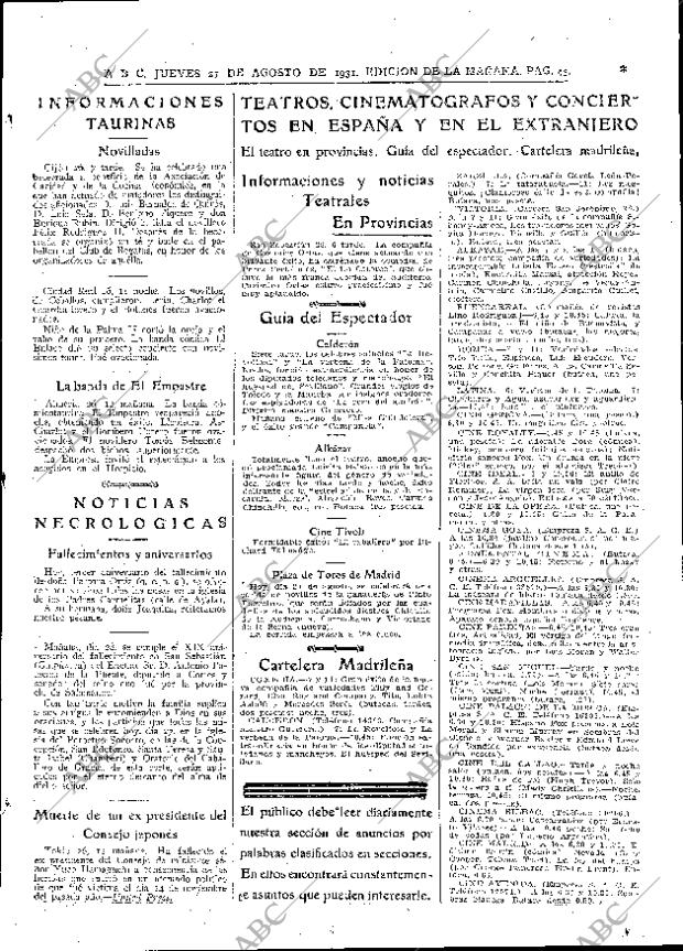 ABC MADRID 27-08-1931 página 45
