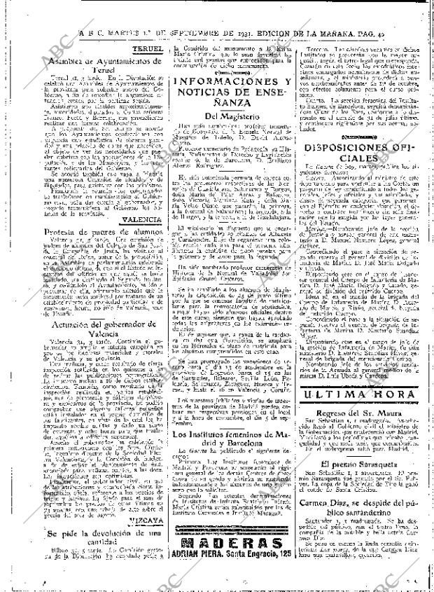 ABC MADRID 01-09-1931 página 40