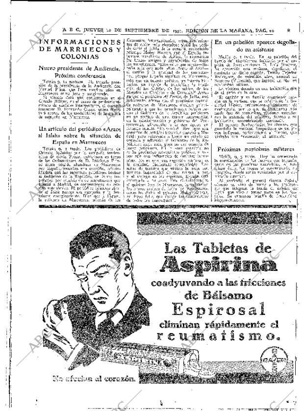 ABC MADRID 10-09-1931 página 20