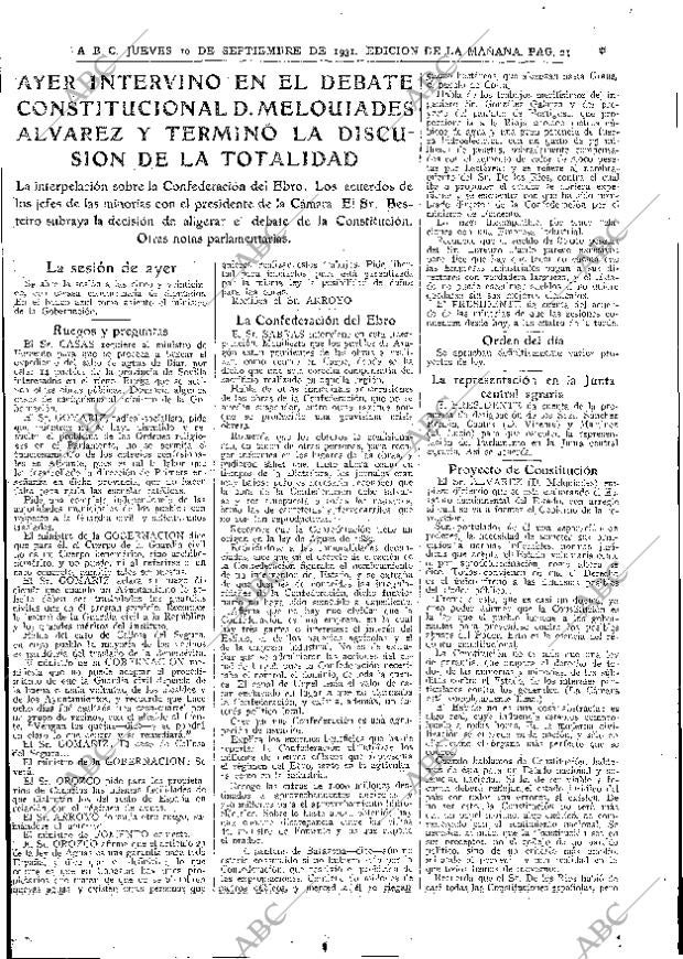 ABC MADRID 10-09-1931 página 21