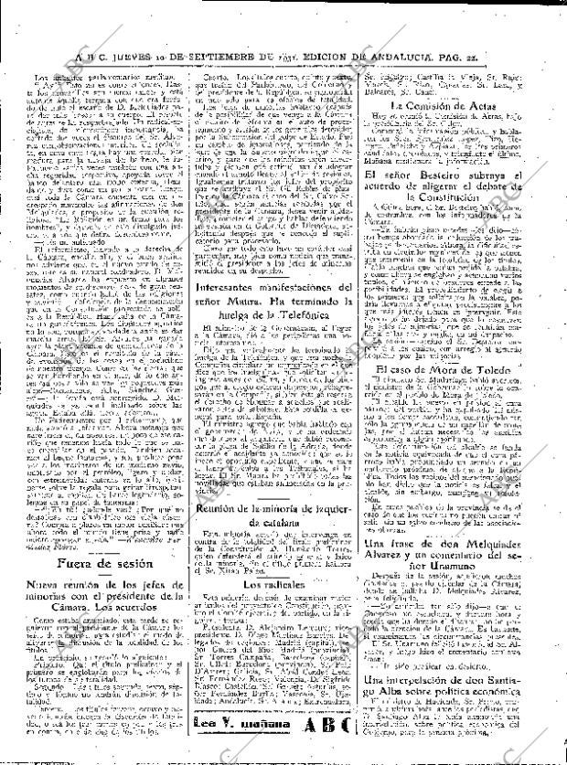 ABC SEVILLA 10-09-1931 página 22