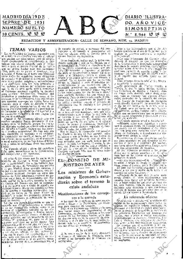 ABC MADRID 19-09-1931 página 17