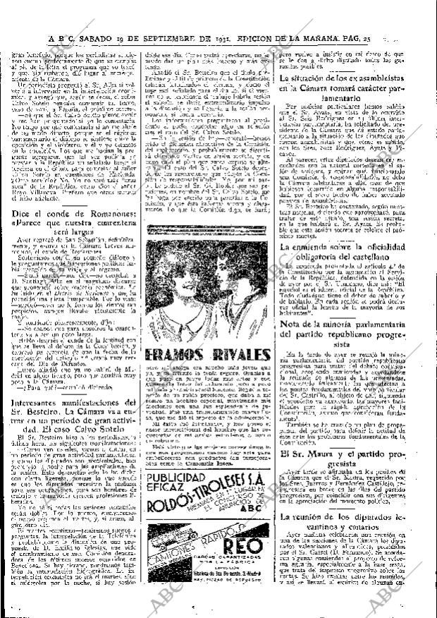 ABC MADRID 19-09-1931 página 25