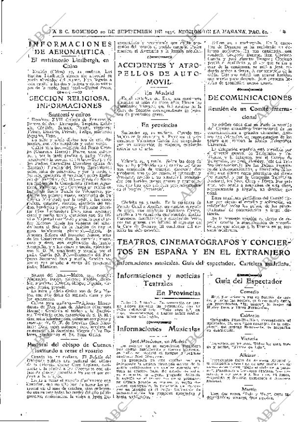 ABC MADRID 20-09-1931 página 61